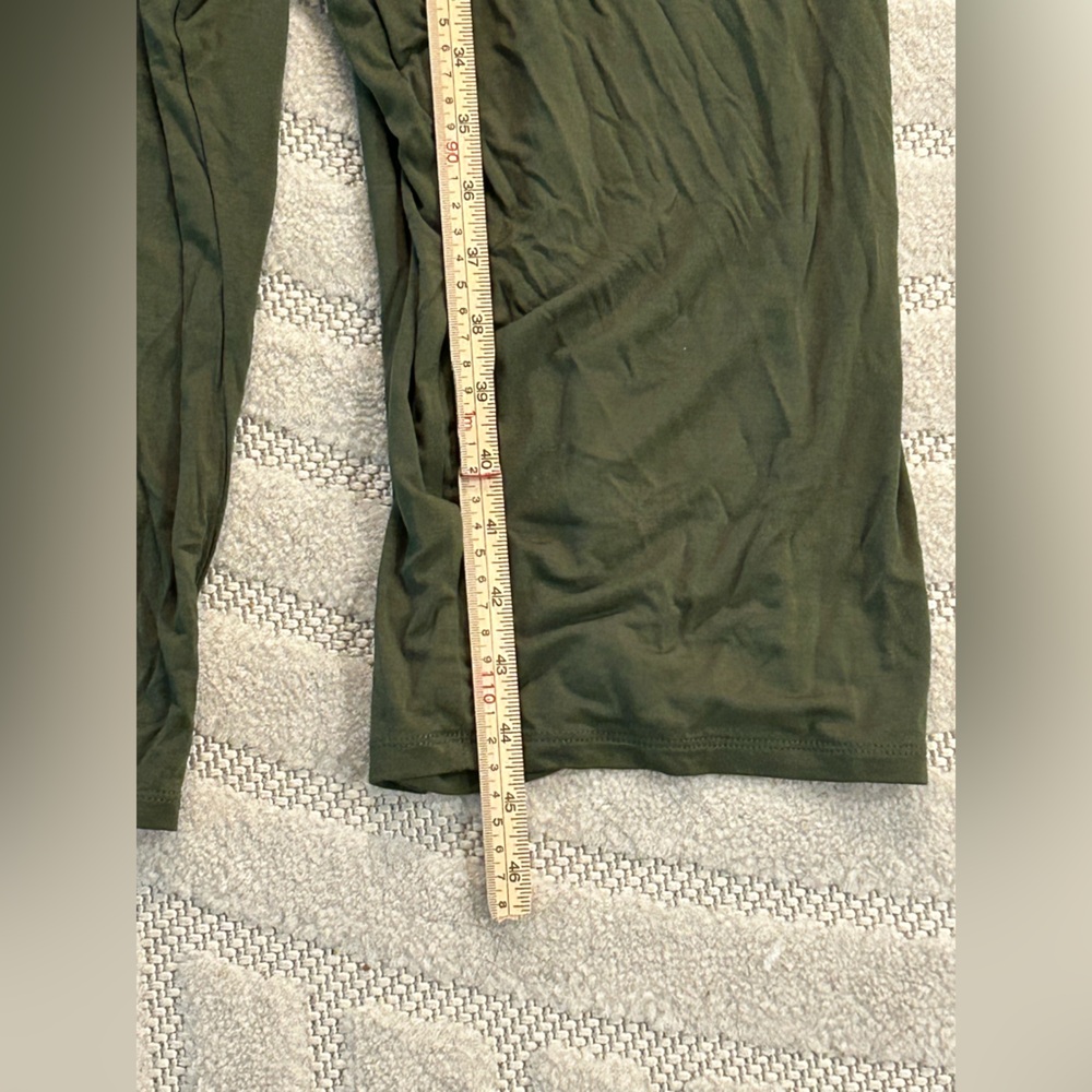 NWT Market & Spruce Sierra Knit Cropped Jumpsuit in Olive - L Petite - Picture 12 of 13